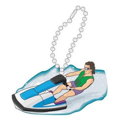Jet Ski Promotional Key Chain w/ Black Back (4 Square Inch)