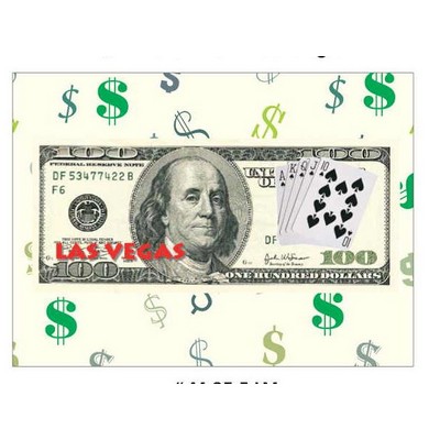 Las Vegas Royal Flush $100 Bill Metal Photo Magnet (2 1/2"x3 1/2")