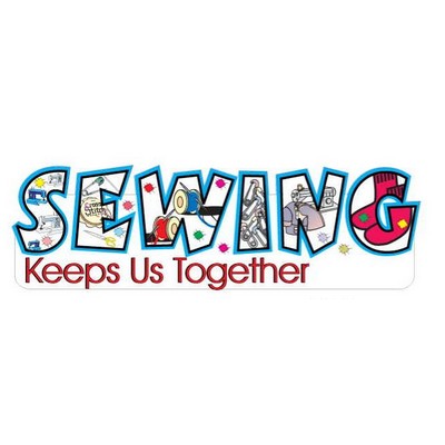 Sewing Slogan Promotional Magnet w/ Strip Magnet (3 Square Inch)