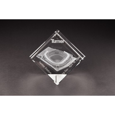 Cut Corner Beveled Crystal Cube Award (5 1/8 x 5 1/8 x 5 1/8")