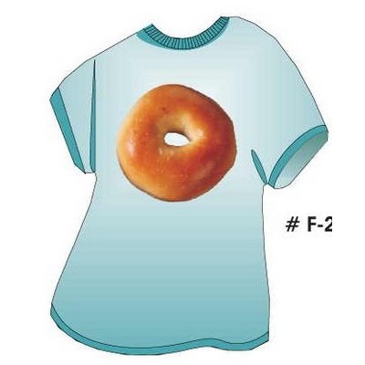 Round Bagel T-Shirt Acrylic Coaster w/Felt Back