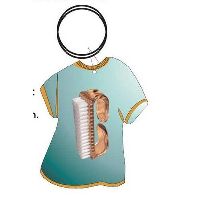 Nail Brush T Shirt Keychain w/Mirror Back (4 Square Inch)