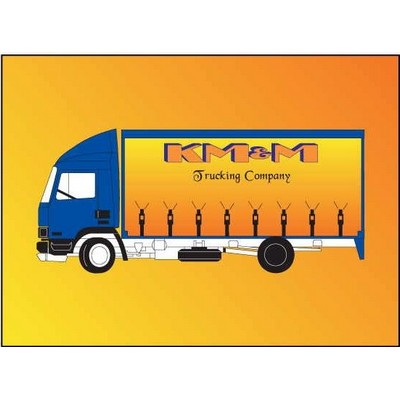 Commercial Truck Rectangle Badge w/ Bar Pin (2 1/2"x3 1/2")