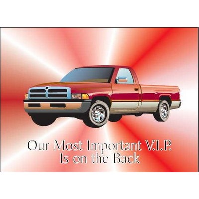 Red Pick Up Truck Rectangle Hand Mirror (2"x3")