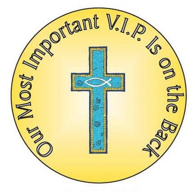 Blue Cross Round Hand Mirror (2½" Diameter)