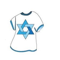 Star Of David T-Shirt Lapel Pin
