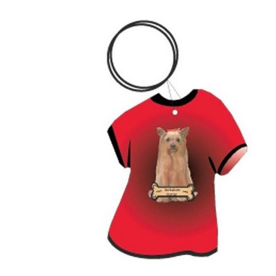 Yorkshire Terrier T Shirt Keychain w/Mirror Back (4 Square Inch)