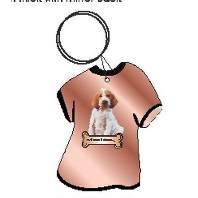 Bracco Italiano Dog T Shirt Keychain w/Mirrored Back (4 Square Inch)