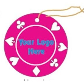 Poker Chip Hanging Ornament w/Gold Thread