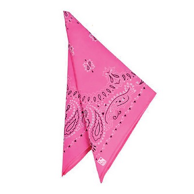 Neon Pink Bandana (19"x19")