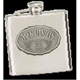 4-3/8" Jack Daniel's Stainless Steel Medallion Flask