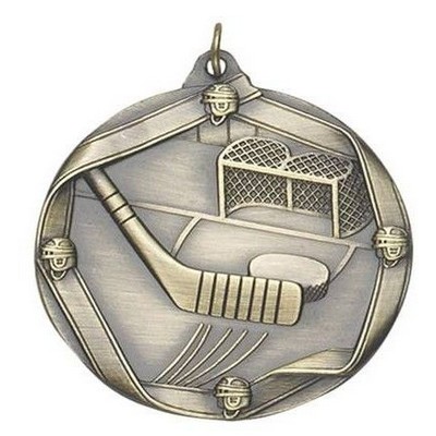Medal "Hockey" - 2-1/4" dia. Die Cast