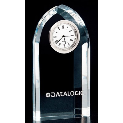 Large Designer Crystal Arch Clock (3¼"x6"x1½")