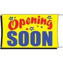 Heavy-Duty Scrim Catch All Banner (Opening Soon) (3' x 5')