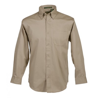 Men's Long Sleeve 100% Cotton Premium Peach Twill Shirt