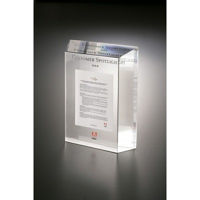 Lucite Embedment Beveled Rectangle Award
