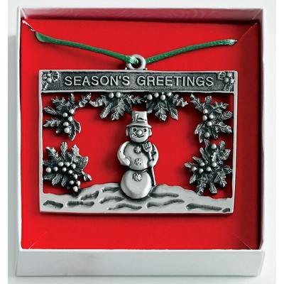 Marken Design Snowman (Cut-Out) Cast Ornament