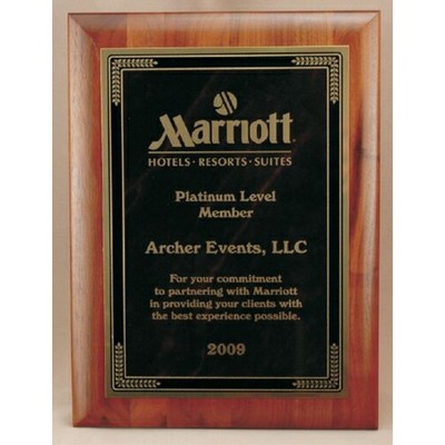 Rectangle Solid Walnut Wood Plaque (9"x12")