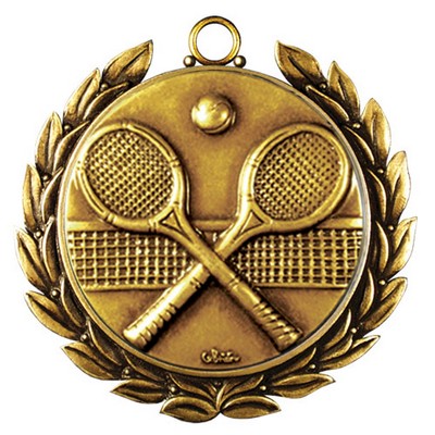 Regency Stock Medal w/ Wreath (Tennis) 2 3/4"