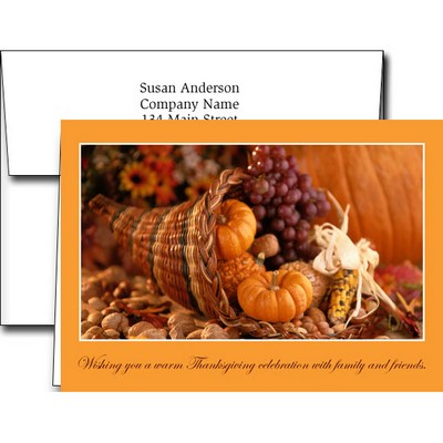 Thanksgiving Greeting Cards w/Imprinted Envelopes