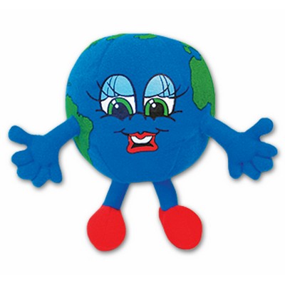 Custom Plush Blue Globe Mascot