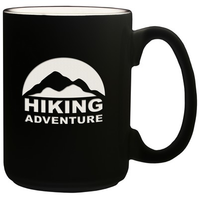Black Two-Tone Paul Bunyan Mug (15 Oz., White Inside)