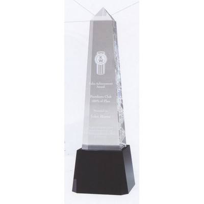 Large Optical Crystal Obelisk Award