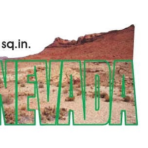Nevada Desert Magnet w/ Full Magnetic Back (10 Square Inch)