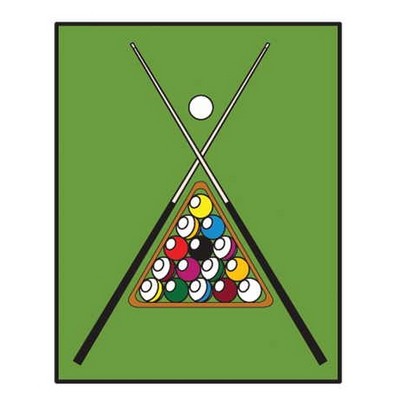 Pool Table Rack Promotional Magnet w/ Strip Magnet (10 Square Inch)