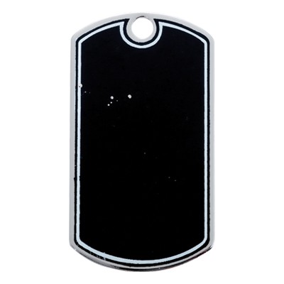 Plain Black Dog Tag