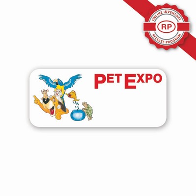 Full Color 50 Mil Name Badge (1.5"X3.5") Rectangle - No personalization included
