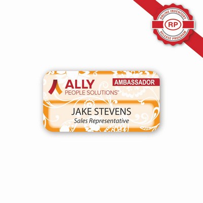 Laminated Name Badge (1.5"x2.875") Rectangle - Personalization not included