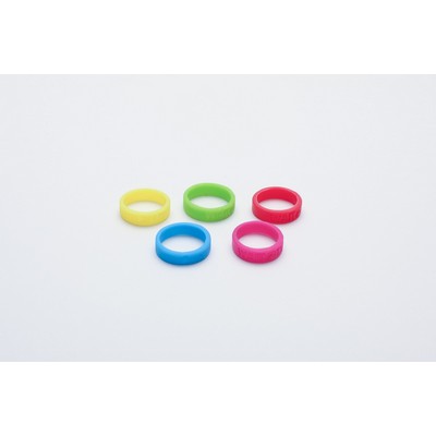 6mm Wide Embossed Solid Color Silicone Ring