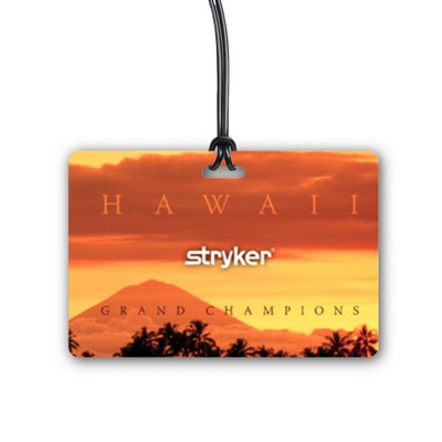 Full Color Write On Tag w/ Flexible Plastic Loop Strap (Rectangle 2.5"x3.75")