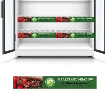 Vinyl Shelf Talker (1.25"x8.5") - Rail Strip Rectangle