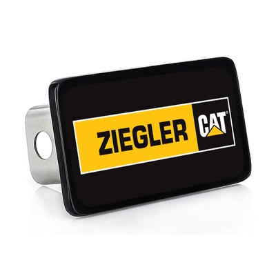 Black Coated Rectangular Trailer Hitch Cover UV Imprint (Domestic Production)