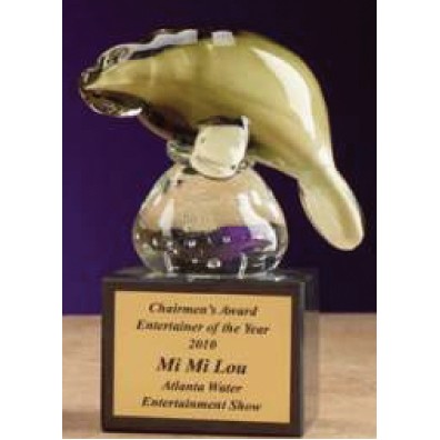 6.5" Glass Manatee Award