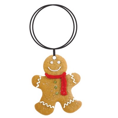 Gingerbread Man Gift Shop Key Chain w/Mirrored Back (6 Square Inch)