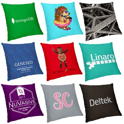 12" x 12" Sublimated Polyester Small Throw Pillow