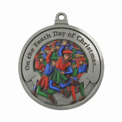 Twelve Days of Christmas 3D Gallery Print Full Size Ornament (Day 10 - Ten Lords-a-Leaping)