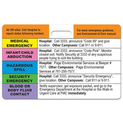 Badge, Hospital Emergency Alert/Code