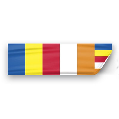 Buddhist Window Decals 3x10 Inch