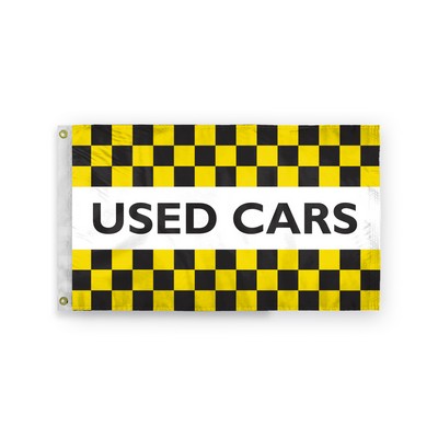 Used Cars Checkered Flags 3x5 foot