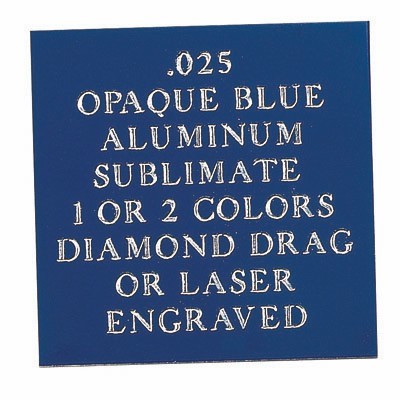 Opaque Blue Aluminum Engraving Sheet Stock (12"x24")