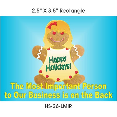 Gingerbread Girl Panoramic Hand Mirror (3½"x2½")