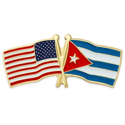 USA and Cuba Flag Pin