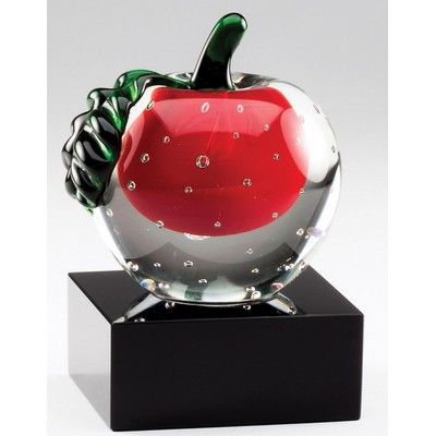 Crystal Apple Award 5"H