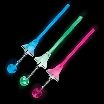 LED Light Up Spaceshuttle Sword w/Magic Ball