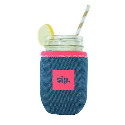 Denim Jar Kaddy + Bias Trim