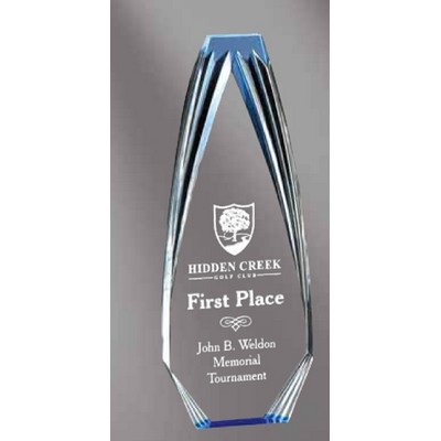 Small Blue Acrylic Diamond Obelisk Award